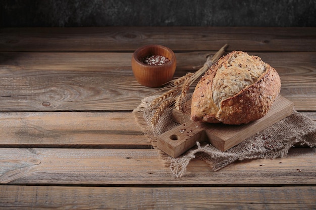 Baked bread loaf