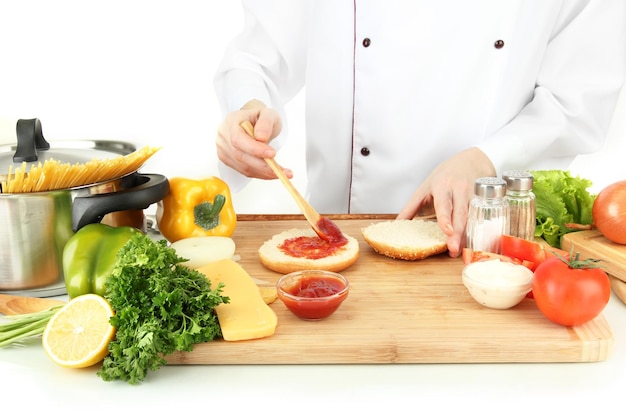 Chef preparing a meal